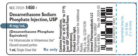 Dailymed Dexamethasone Sodium Phosphate Injection Solution