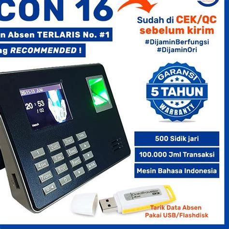 Jual Promo Fingerprint ICON 16 Mesin Absensi Murah Bisa Sidik Jari