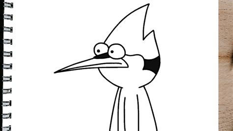 How To Draw Mordecai From Regular Show Youtube