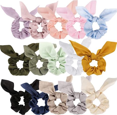 Amazon Simnice Pack Hair Scrunchies Rabbit Bunny Ear Bow