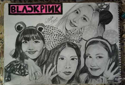 Sketch Of Blackpink Aesthetic Art Kpop Fanart Fan Art