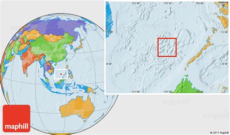 Political Location Map of Spratly Islands