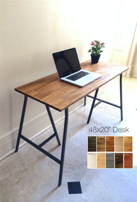 48x20 Long Narrow Desk Table On Ikea Legs By Goldenrulenyc