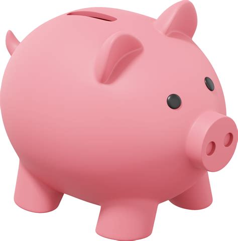 Pink Piggy Bank Png Icon On Transparent Background D Rendering