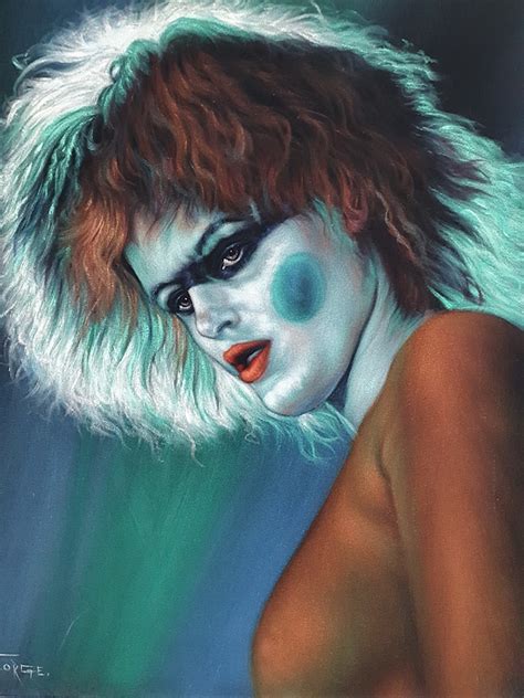 Pris Of Blade Runner Daryl Hannah Original Oil Painting On Black