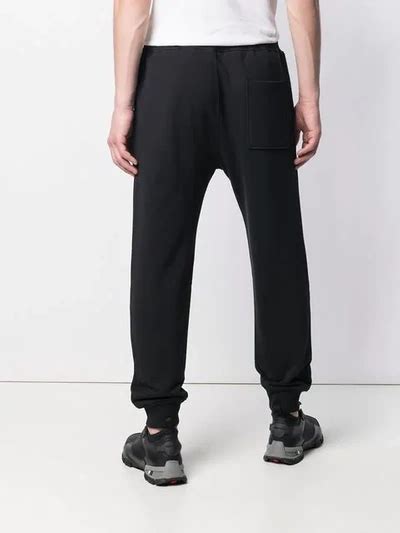 Helmut Lang Slim Fit Tapered Logo Print Cotton Jersey Sweatpants In