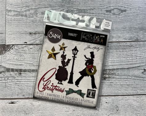 Brand New Sizzix Tim Holtz Vault Series Christmas 2021 Thinlits Metal