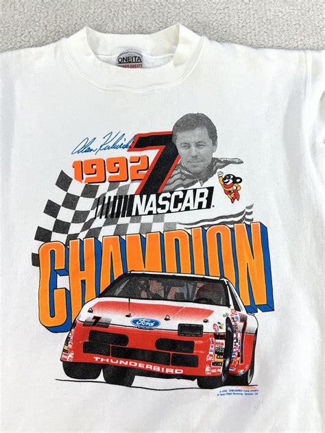 Vintage Alan Kulwicki Nascar Champion Sweatshirt Ford Gem