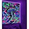 Amazon Manicer Blacklight Mushroom Tapestry Floral Eyes Tapestry