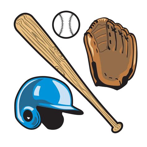 baseball equipment set collection 18914291 Vector Art at Vecteezy