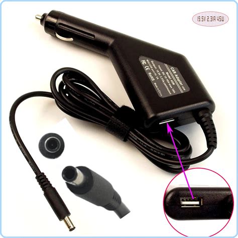 Laptop Car DC Adapter Battery Charger Power Supply + USB Port For Dell Inspiron 15 5000 Series ...