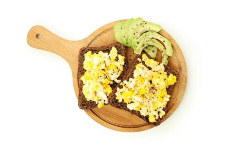 Concepto De Sabroso Desayuno Con S Ndwiches Aislado Sobre Fondo Blanco