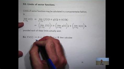 Limits Of Vector Functions An Example Youtube