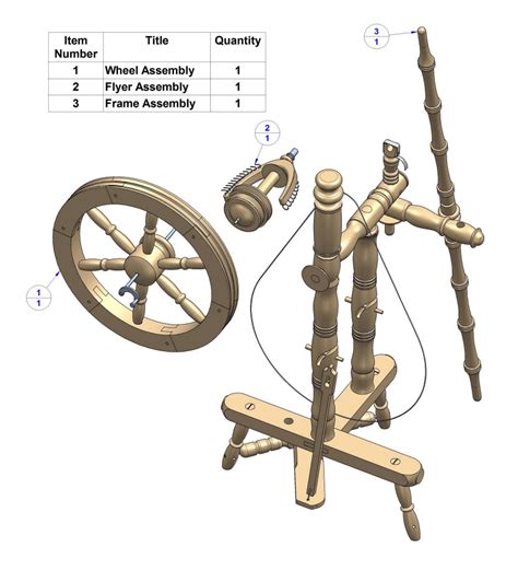 Spinning Wheel Subassembly List Spinning Wheel Diy Spinning Wheel