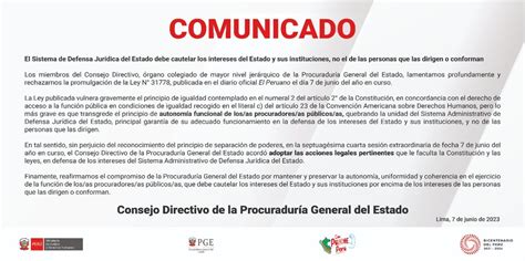 Procuraduría General Del Estado Perú On Twitter 🔴 Urgente