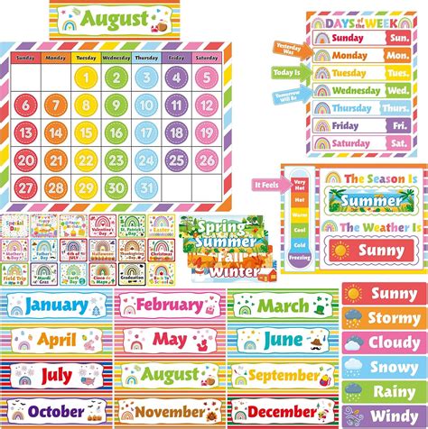 Classroom Calendar Bulletin Board Set Seasons Weather Days Of The Week