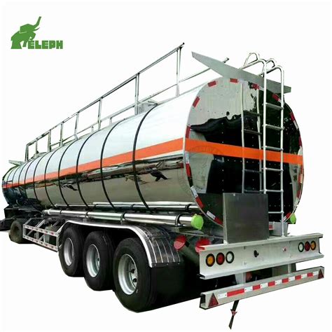 Axle Liters Stainless Steel Oil Transport Fuel Tank Semi Trailer