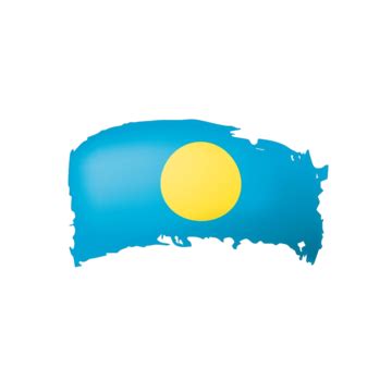 Palau Flag Brush Stroke Clipart With Transparent Palau Palau Flag