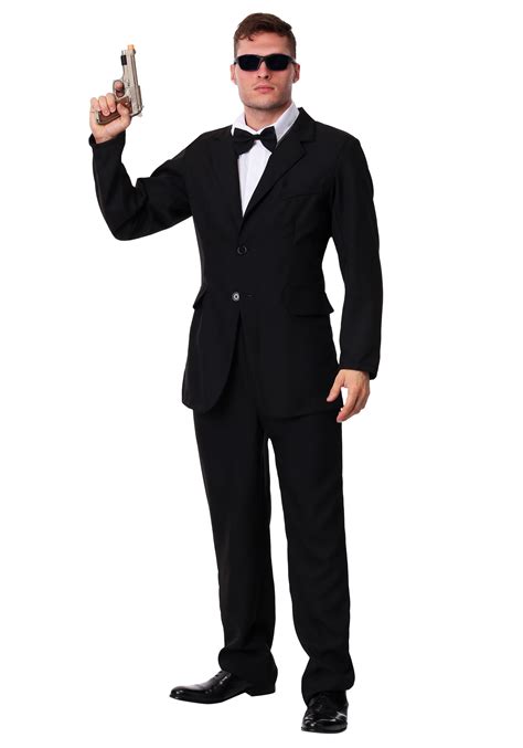 Mens Plus Size Black Suit Costume