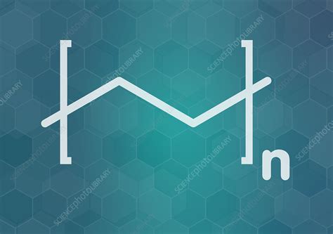 Polyethylene polymer chemical structure, illustration - Stock Image ...