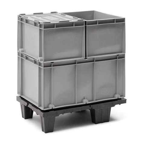 Caja Plastica Eurobox Cerrada 20 Litros Gris 30 X 40 X 25 Cm