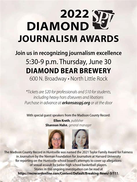 2022 Diamond Journalism Awards Ceremony – Society of Professional Journalists | Arkansas Pro Chapter