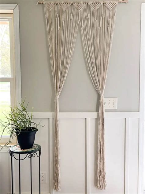 Easy Macrame Door Curtain Diy With Boho Style Macra Made