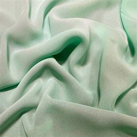 Nile Green Viscose Georgette Fabric Tissus En Ligne