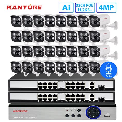 Kanture H Ch K Mp Poe Nvr System Mp Security Outdoor