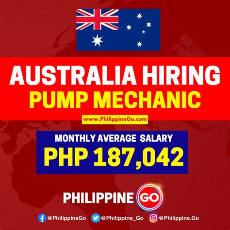 Hiring Pump Mechanic In Australia Philippine Go