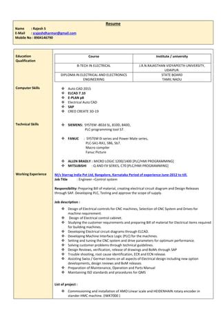 Resume Rajesh 02 08 2016 PDF