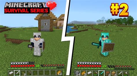 Making Full Diamond Armour And Tools In Minecraft Pe Ep Survival