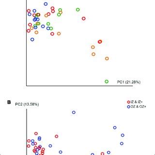 Beta Diversity Metrics Principal Coordinates Analysis Pcoa Of