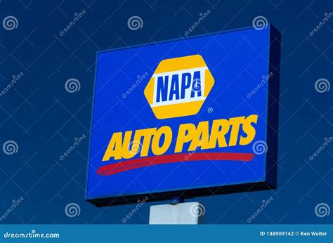 Napa Auto Parts Retail Store Exterior Sign Editorial Photography