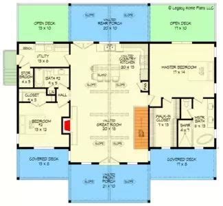 Plan 680114VR 1541 Square Foot Lake Home Plan With 2 Beds And An