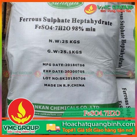 Mua BÁn Ferrous Sulfate Heptahydrate Feso47h2o HÓa ChẤt QuẢng BÌnh