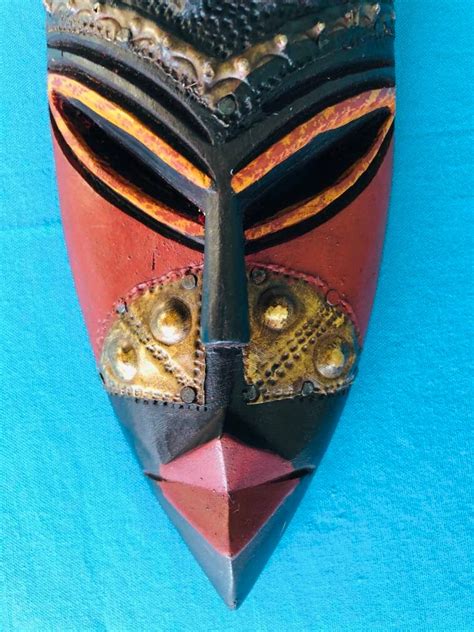 Art Objects Wall Decor Gye Nyame Wooden Masks Wall Mask Sculpture Pe