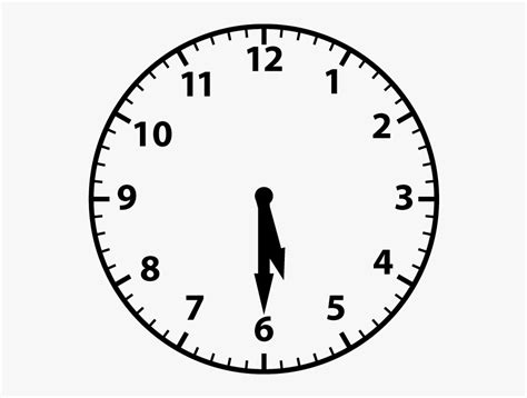 Clipart Clock Half Past - Half Past 5 Clock Face , Free Transparent Clipart - ClipartKey