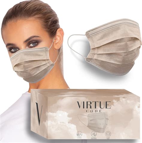 Virtue Code On The Go Curved Face Masks Soft 3 Ply