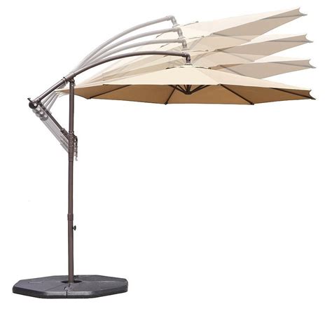 Le Papillon 10 Ft Offset Hanging Patio Umbrella Aluminum Outdoor