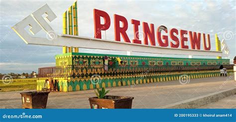 PRINGSEWU LAMPUNG, INDONESIA. 27/10/2020 Welcome Monument in Pringsewu ...