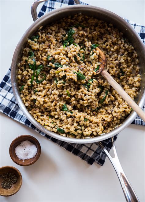 Barley Spinach Risotto Jelly Toast