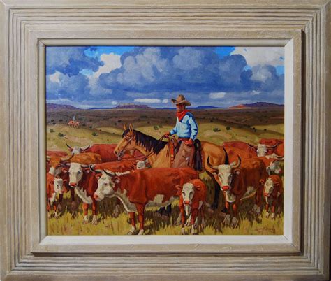 Fred Darge - Cowboy Canyon - #1022 | Texas Art | Vintage Texas Paintings