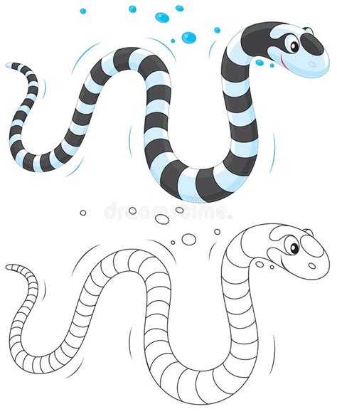 Sea snake stock vector. Illustration of toon, vector - 29050862