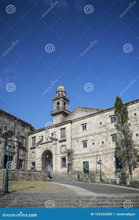 Historic Old Town Area of Santiago De Compostela Spain Editorial Stock ...