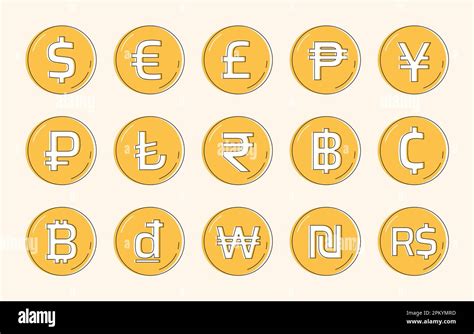 Set Of International Currency Exchange Symbols And Signs The Most