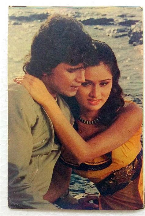 Itm Bollywood Padmini Kolhapure Mithun Chakraborty Rare Old Post Card