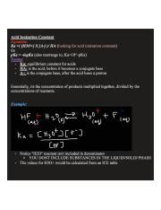 Understanding Acid Ionization Constant Ka And Pka Explained Course Hero