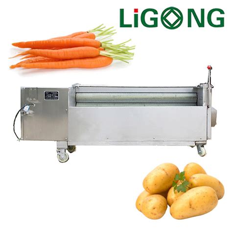 China Carrot Potato Ginger Peeling Machine Root Vegetable Washing