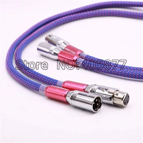 Cable Balanceado De Audio Chapado En Plata De M Conector Hifi Xlr